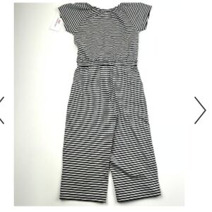 Vineyard Vines Girls Black/white Striped Romper M(10-12)NWT